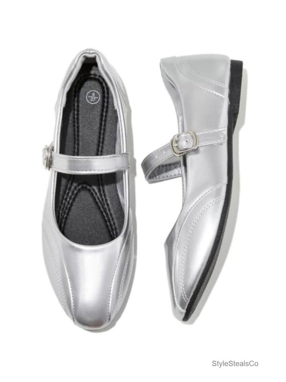 Mary Jane Dress Ballet Flats Faux Leather Memory Foam Buckle Strap Women's Shoes